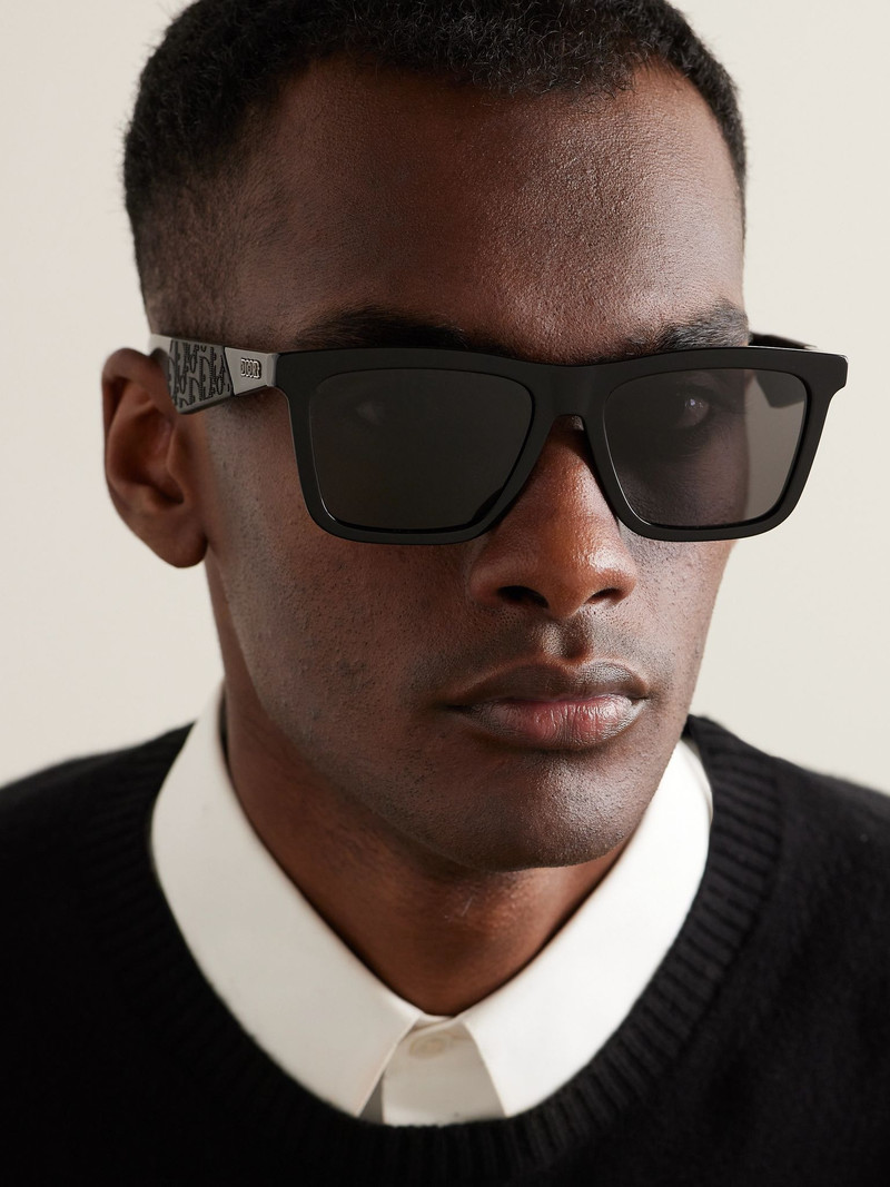 Dior Dior B27 S1I D-Frame Logo-Detailed Acetate Sunglasses Black outlook