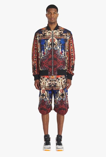 Reversible multicolor nylon bomber jacket - 4