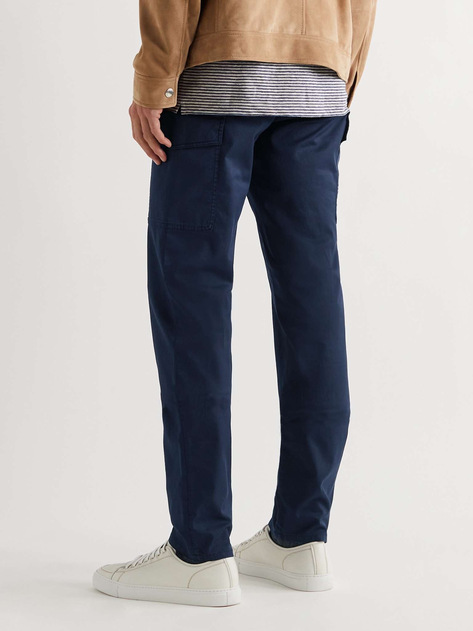 Slim-Fit Cotton-Blend Twill Cargo Trousers - 4