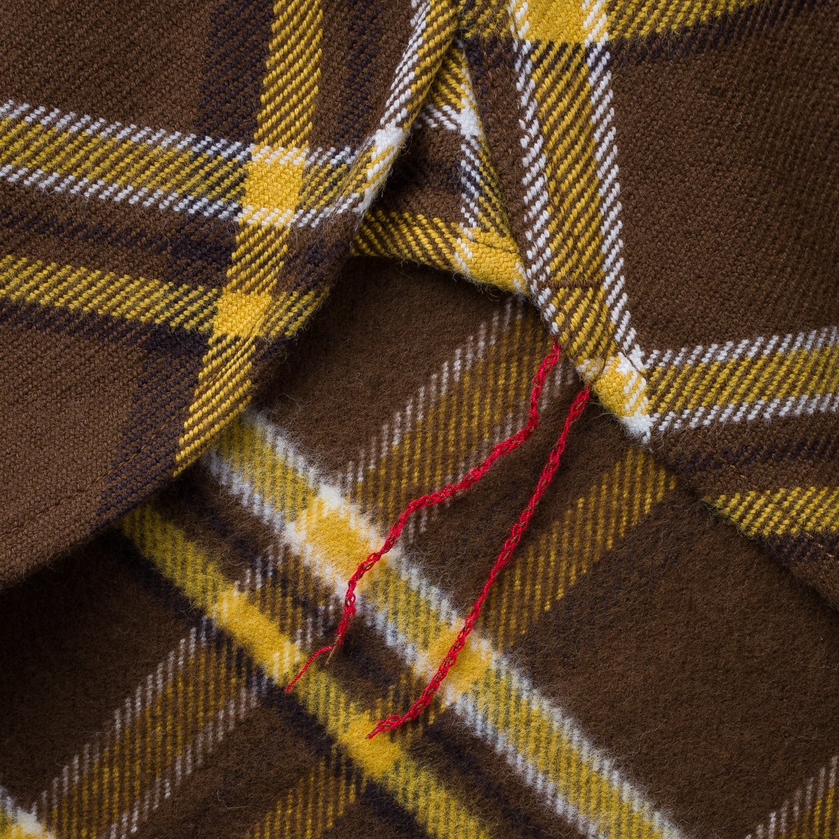 IHSH-378-BRN Ultra Heavy Flannel Crazy Check Work Shirt - Brown - 10