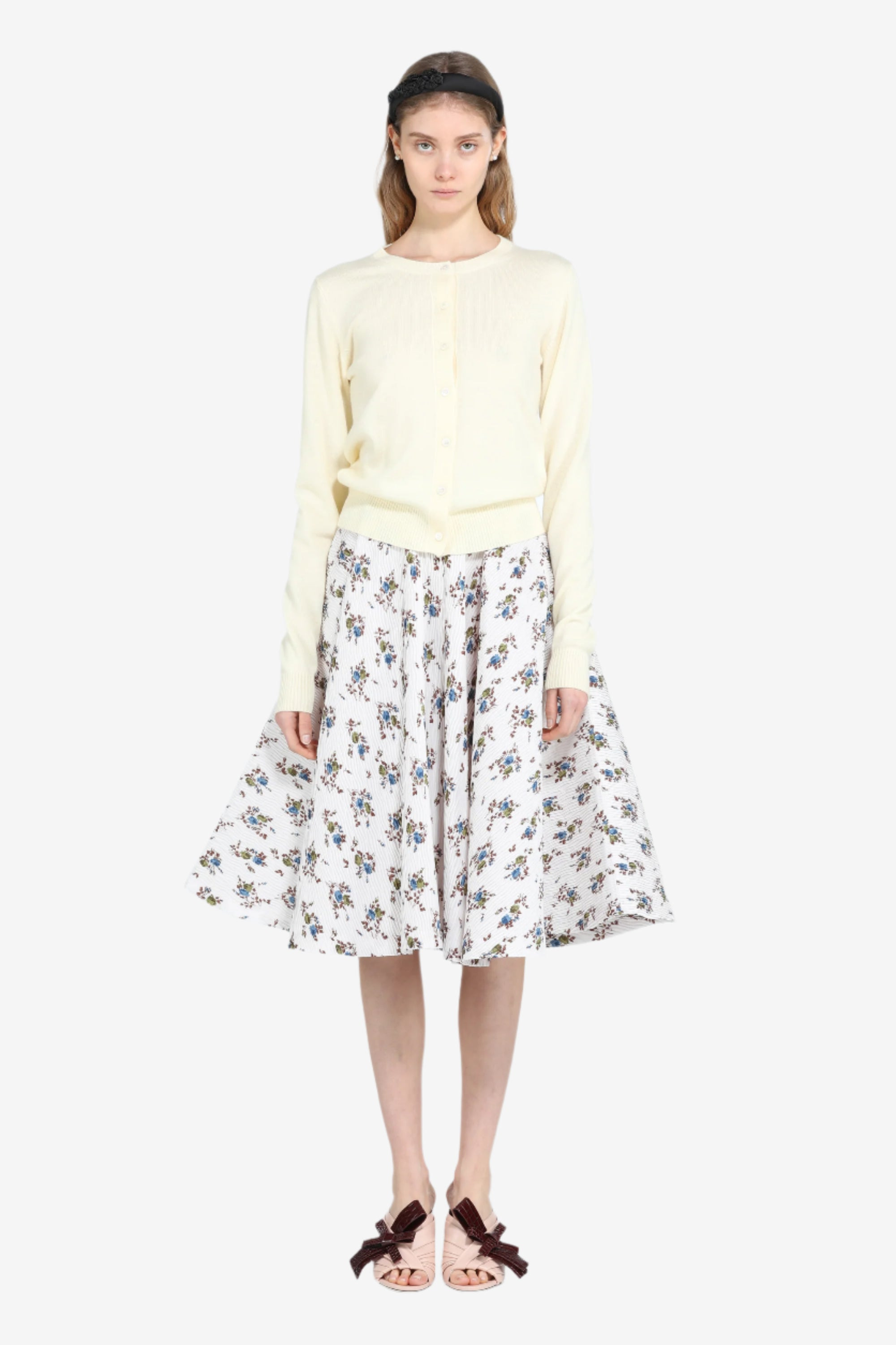 FULL SKIRT WITH FLORAL PRINT - 4