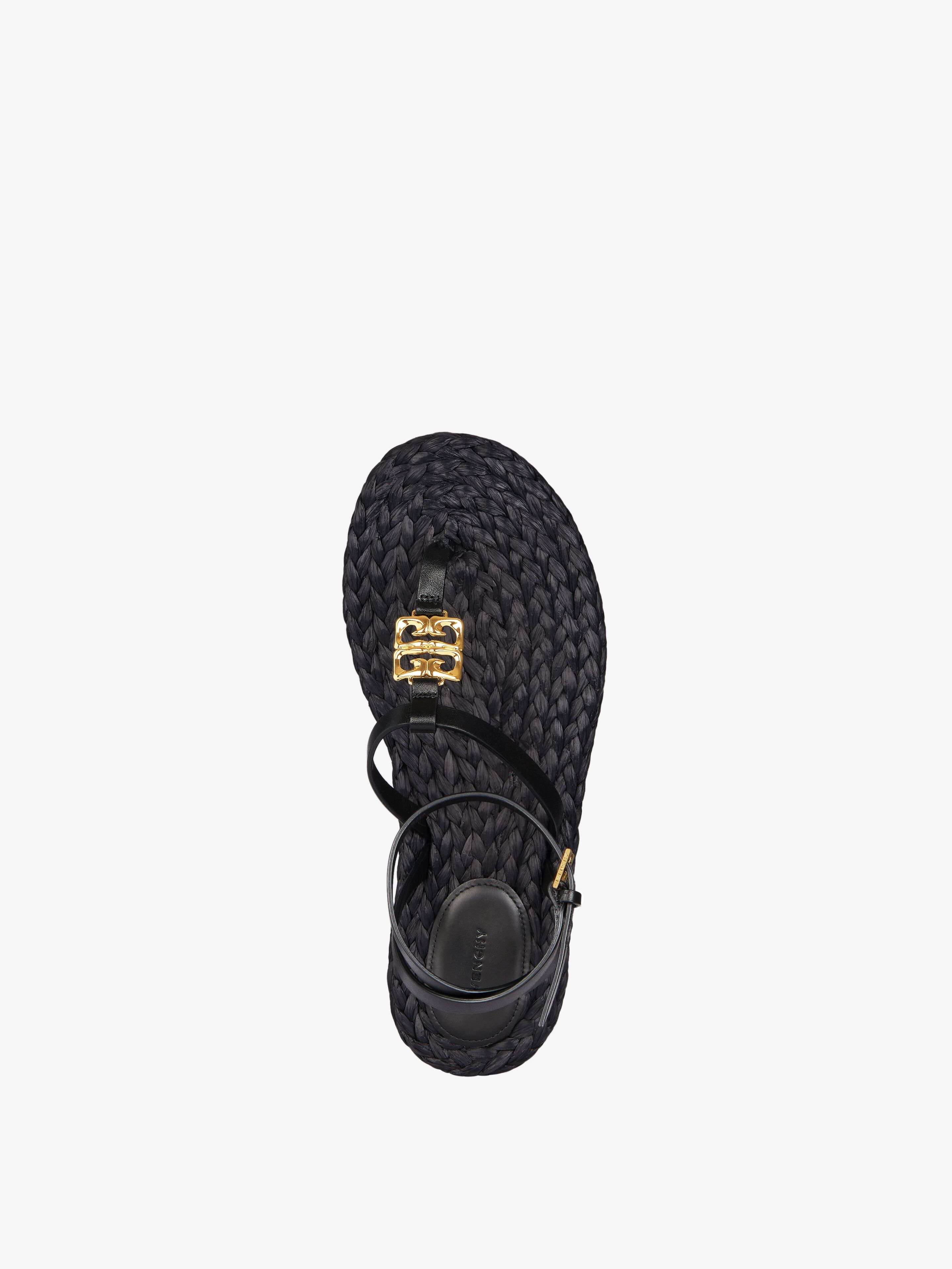 4G LIQUID TONG SANDALS IN RAFFIA - 4