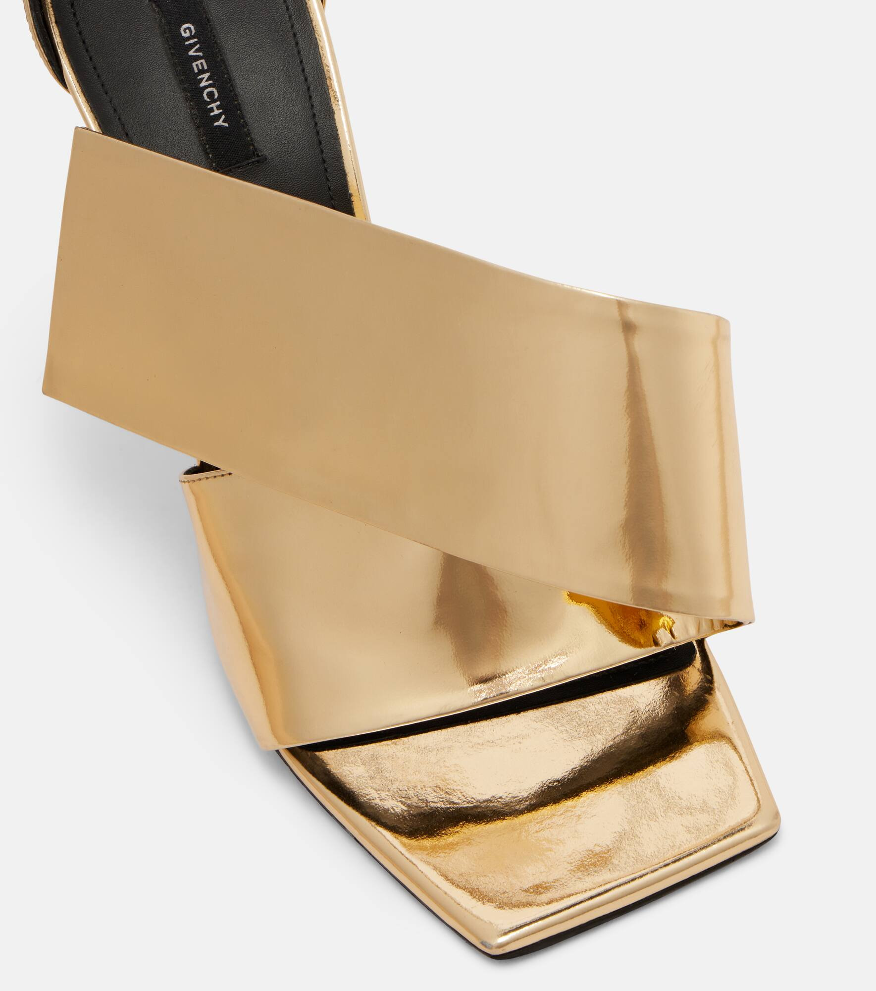 Sliced Square patent leather sandals - 5