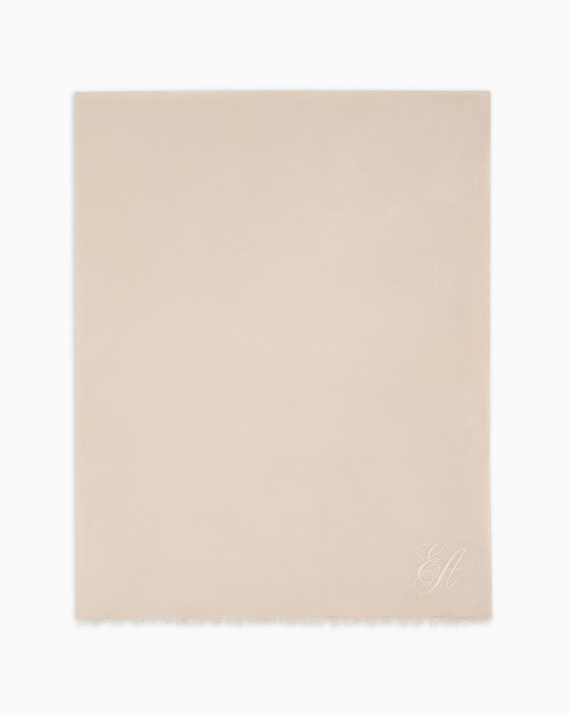 OVERSIZED MODAL STOLE WITH EA SIGNATURE EMBROIDERY 1