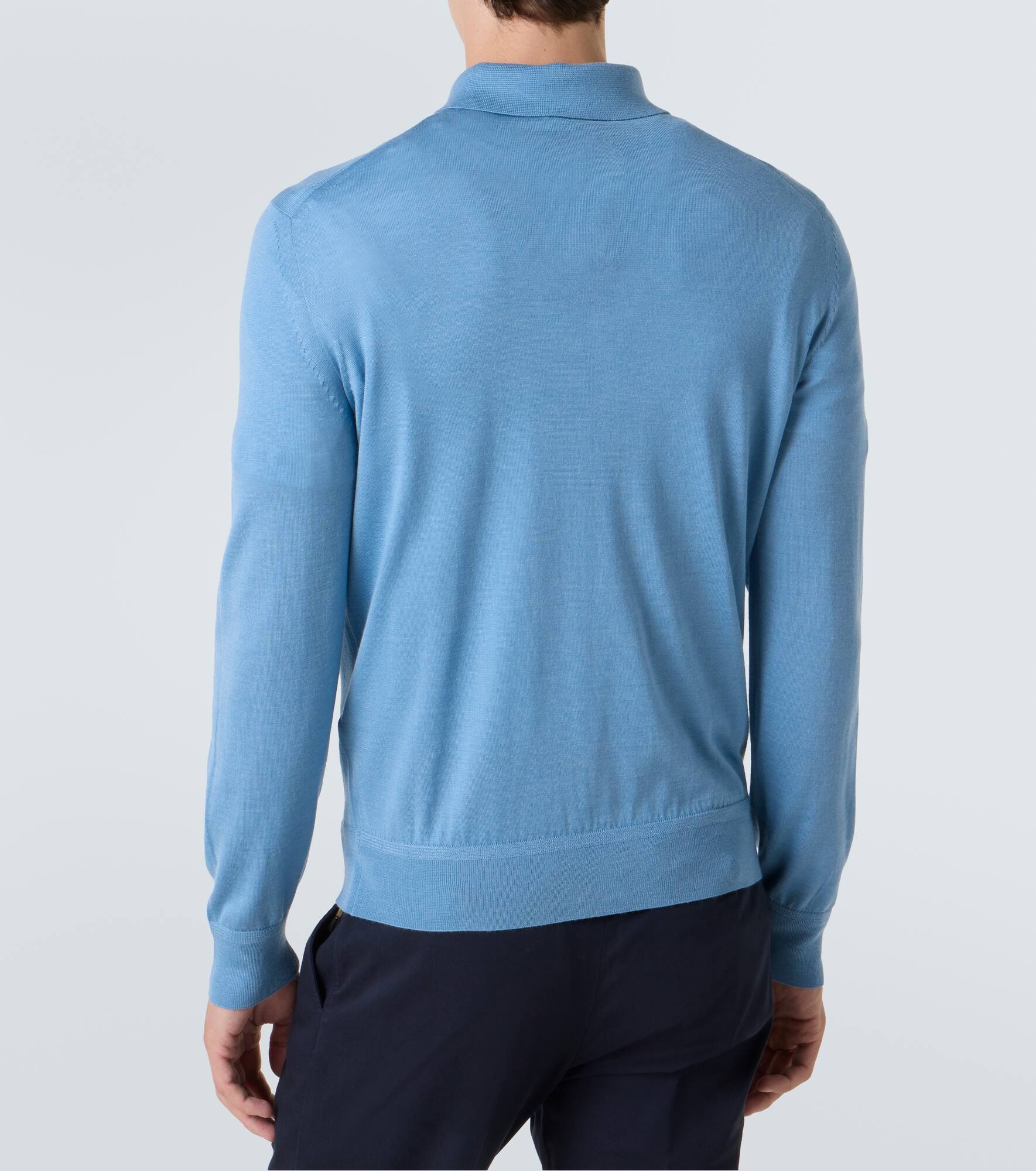 Cashmere and silk polo shirt - 4