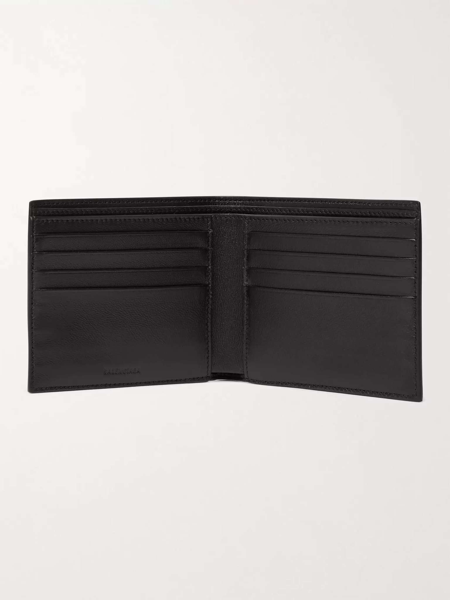 Logo-Print Full-Grain Leather Billfold Wallet - 2