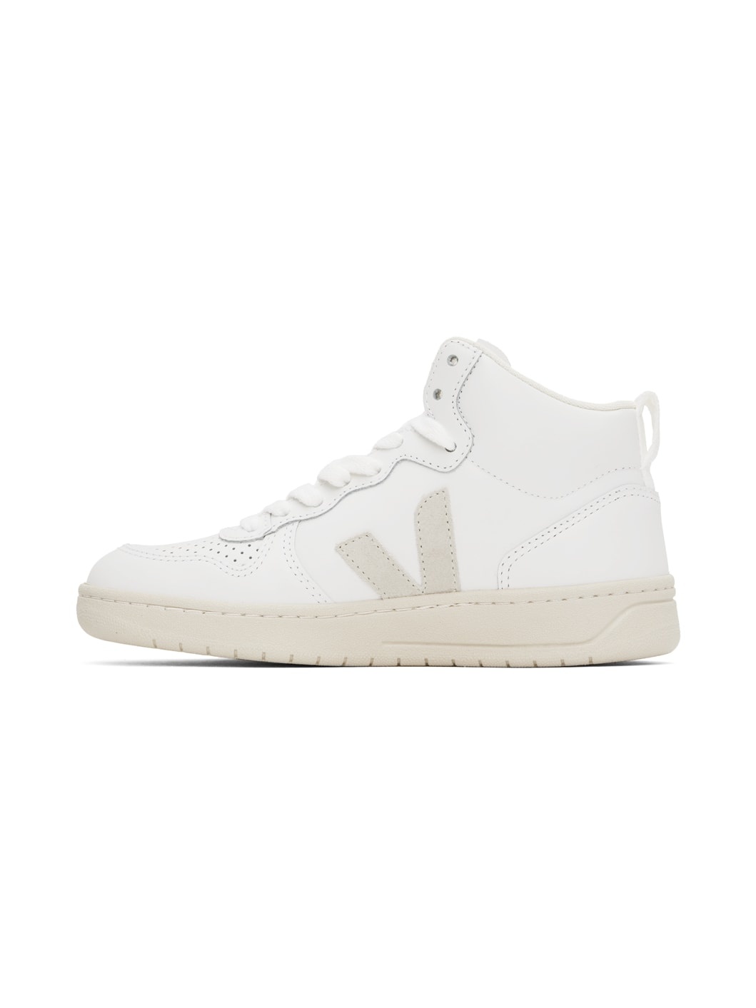 White V-15 Leather Sneakers - 3