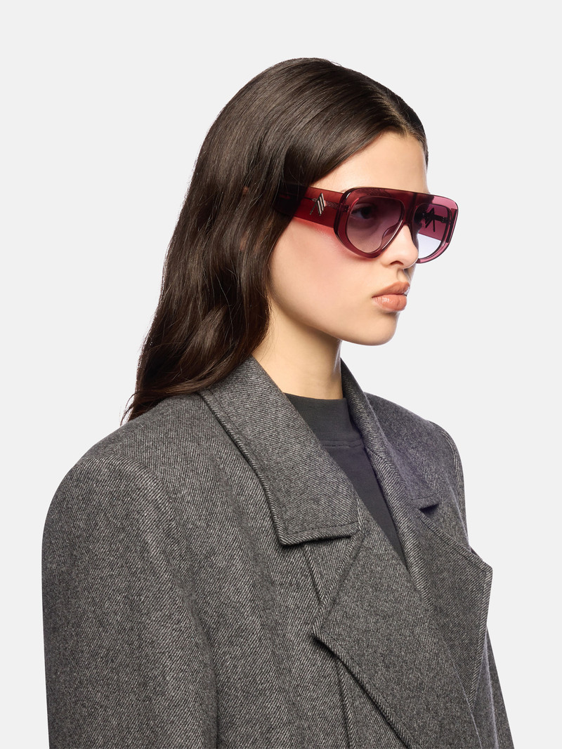 THE ATTICO ''MILANO'' GREY AND MAUVE SUNGLASSES outlook