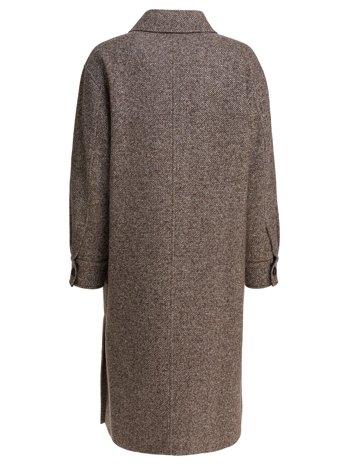 Brunello Cucinelli Women Coat In Diagonal Mélange Of Virgin Wool And Silk - 2