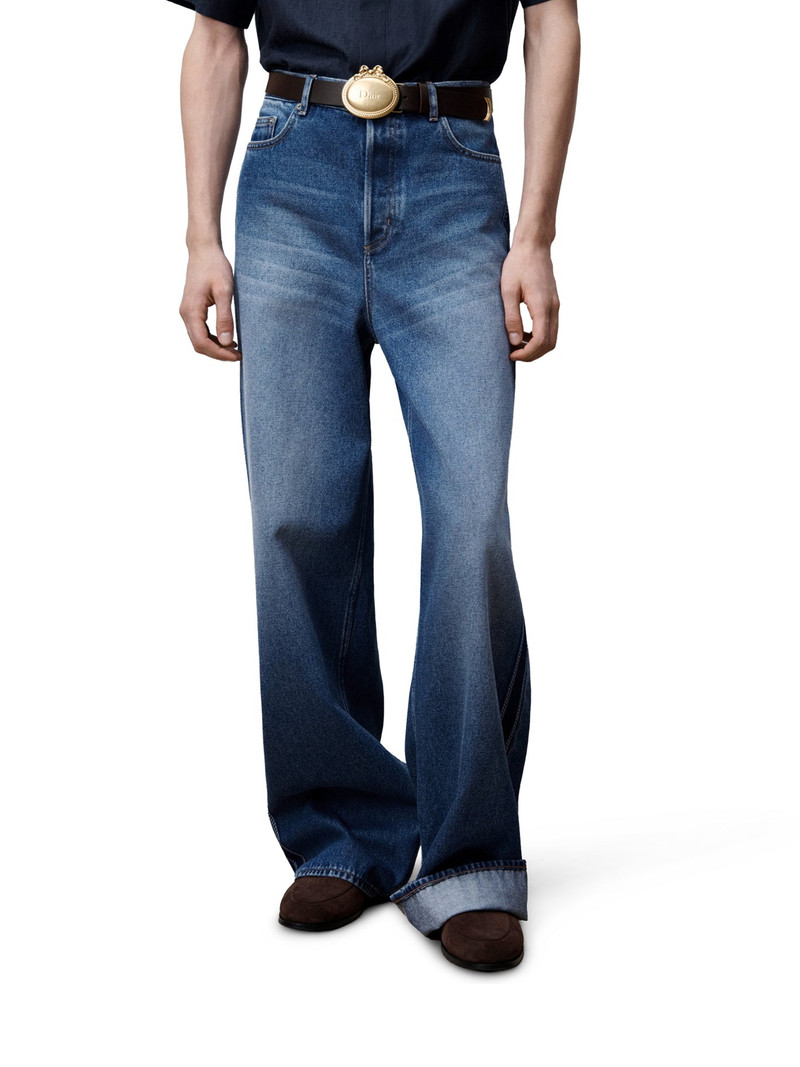 BAGGY JEANS IN BLUE COTTON TWILL 3