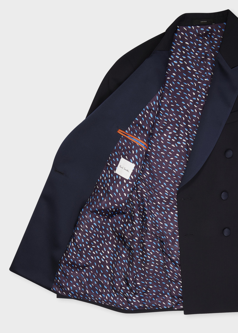 Dark Navy Wool-Mohair Double-Breasted Evening Suit 4
