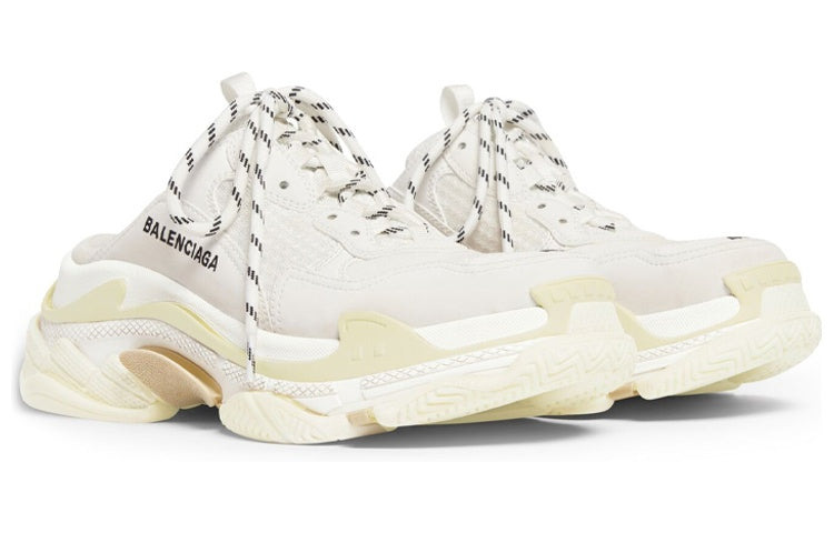 (WMNS) Balenciaga Triple S Mules 'White Double Foam and Mesh' 755686W3SM29097 - 3