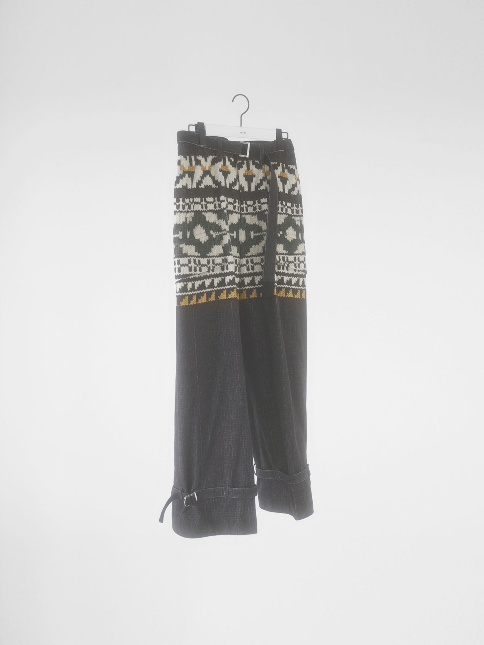 Pattern Knit Print Pants - 2