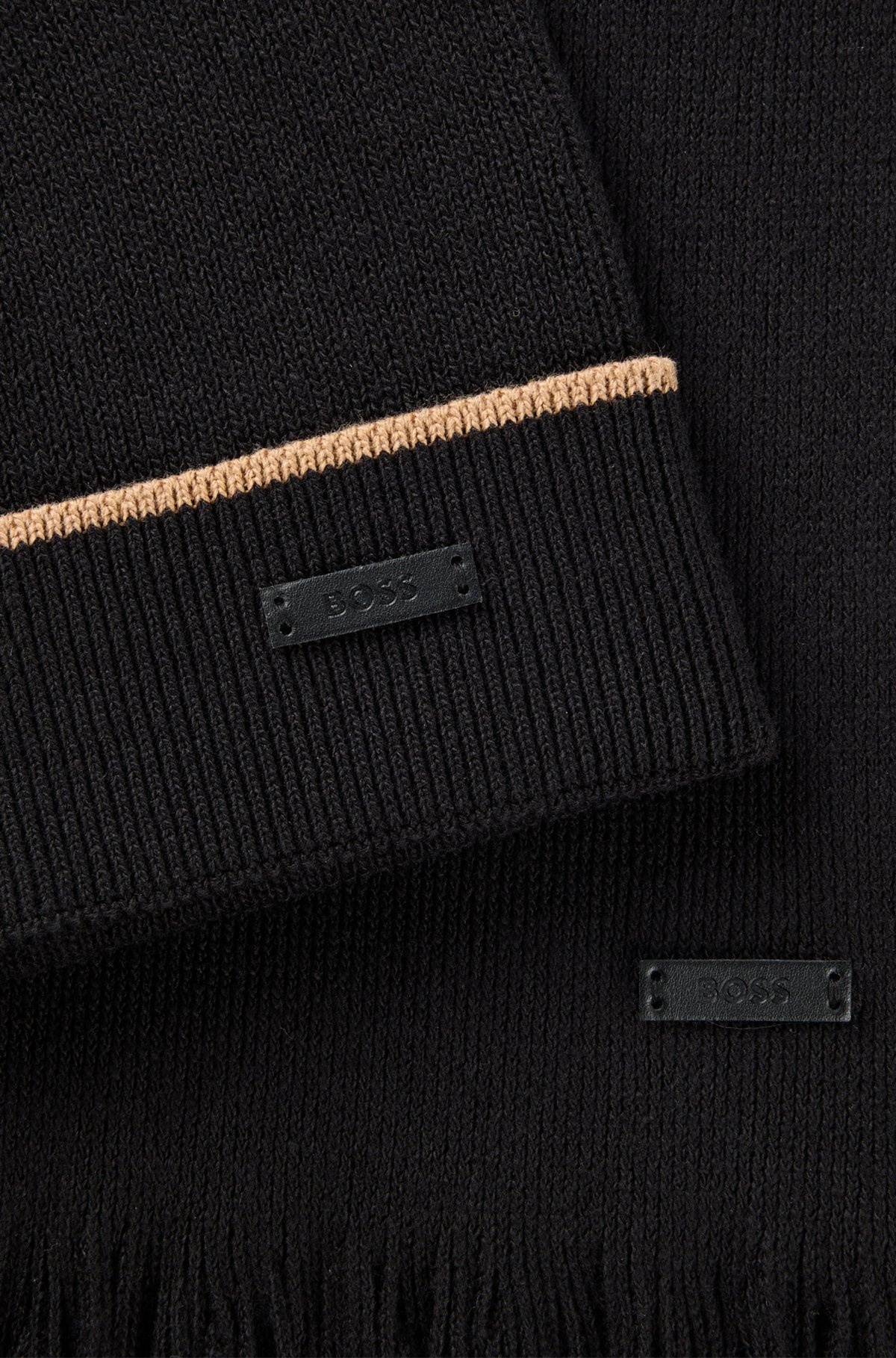 RASCHEL-KNIT SCARF AND HAT SET IN GIFT BOX - 4