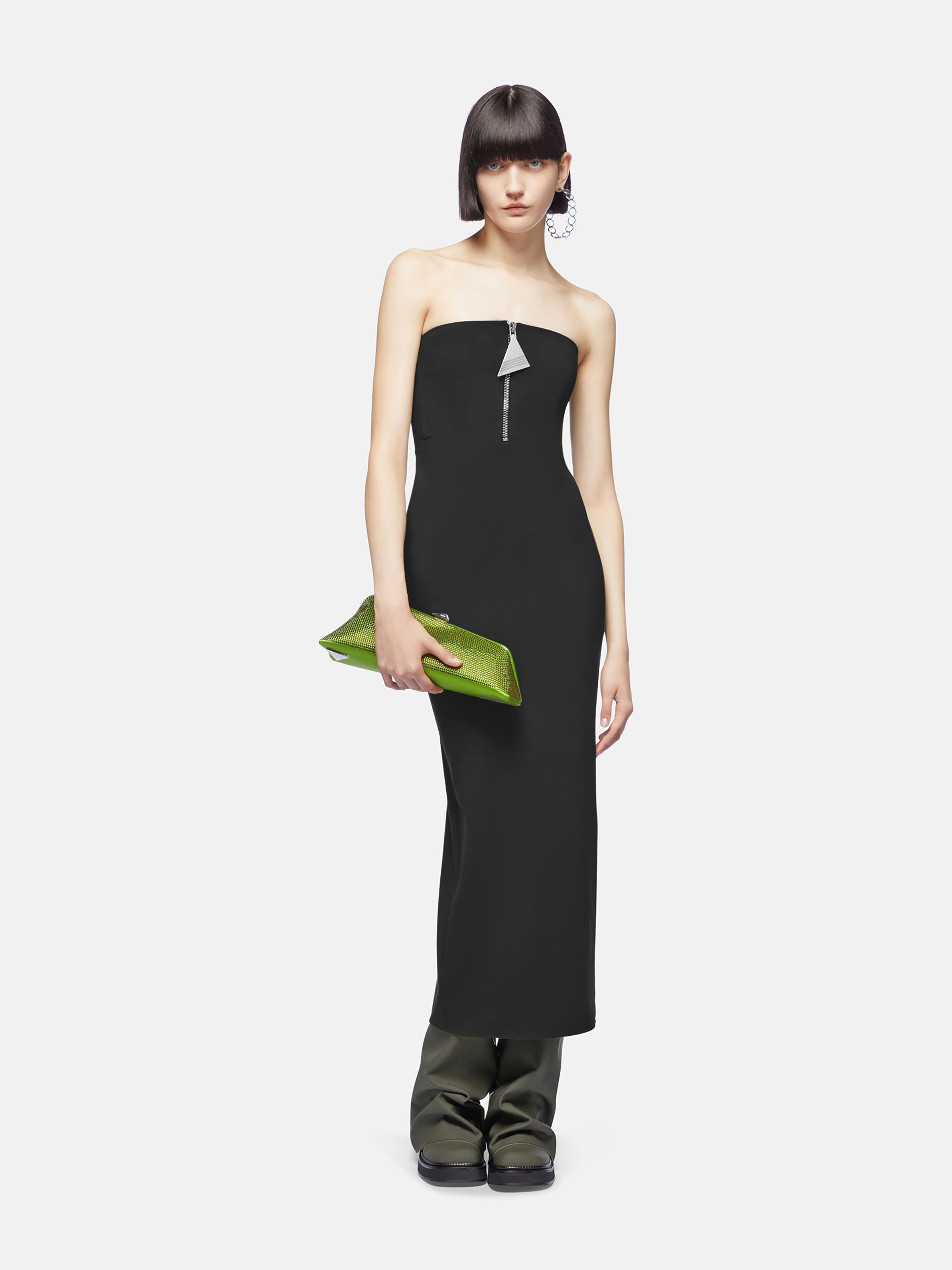 BLACK MIDI DRESS - 2