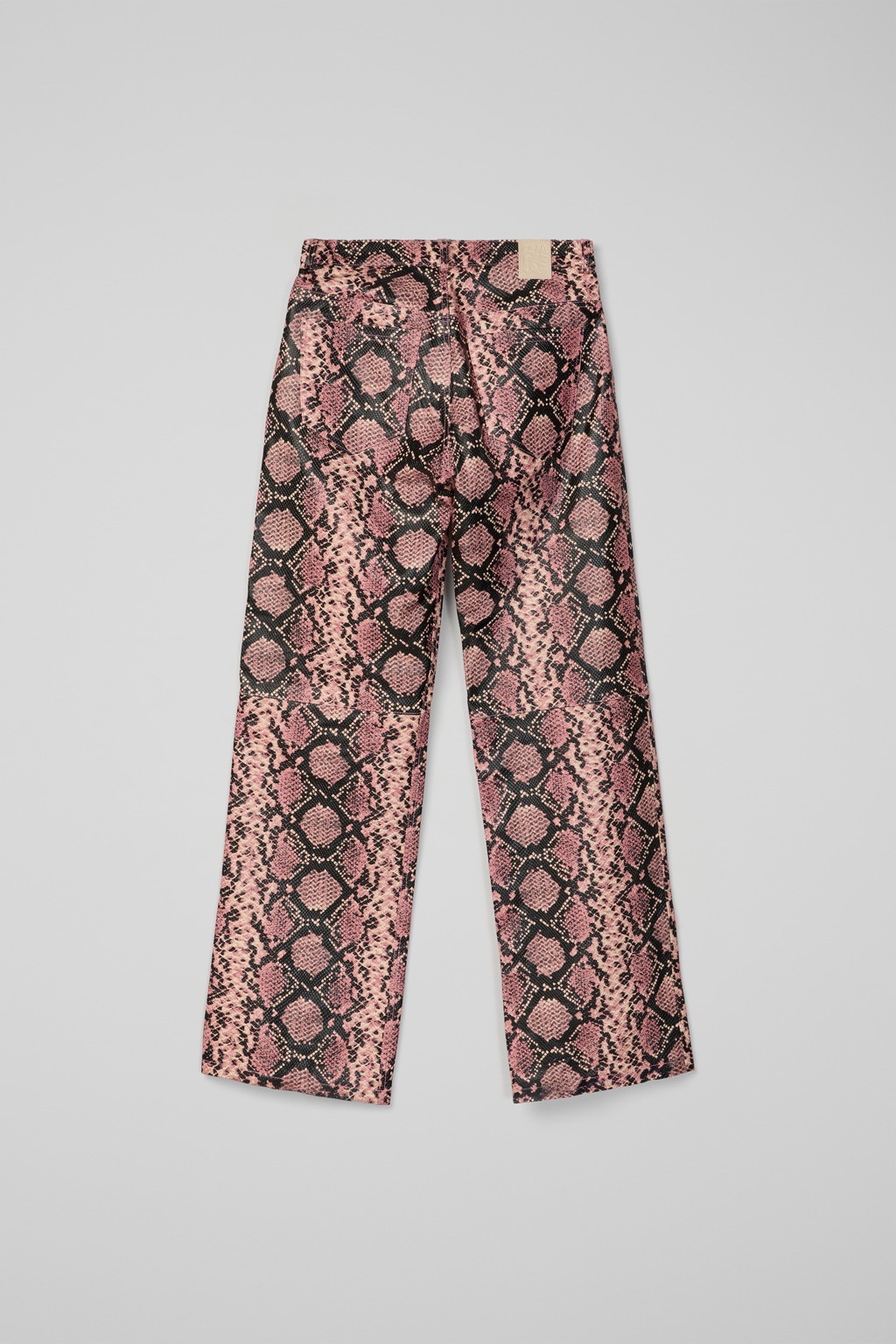 Pink Snake Leather Trousers - 3