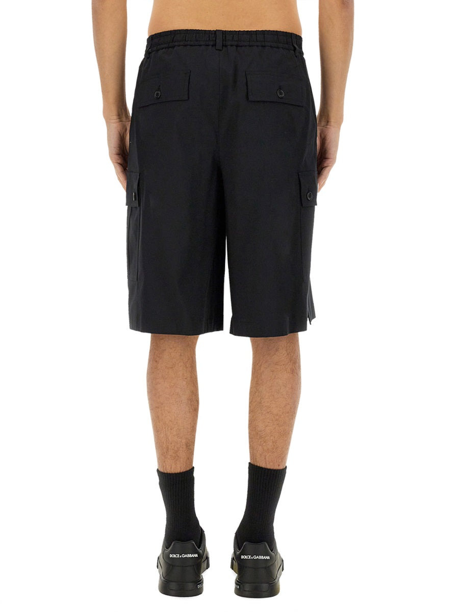 Dolce & Gabbana Men Cotton Cargo Bermuda Shorts - 3