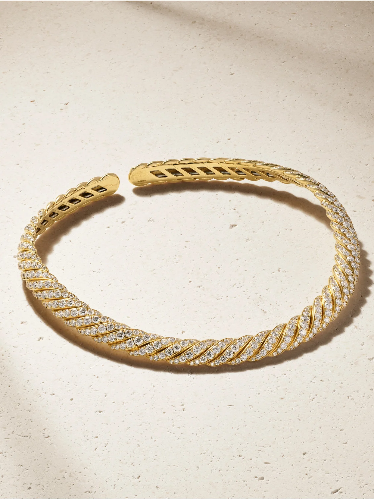 Sculpted Cable 18-karat Gold Diamond Necklace - 1