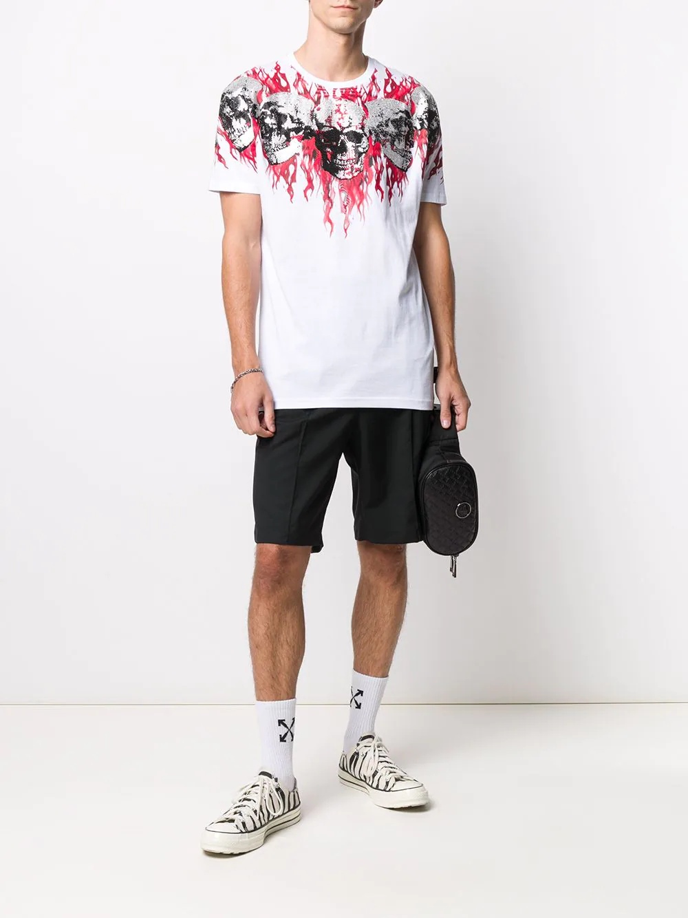 skull-print crew neck T-shirt - 2