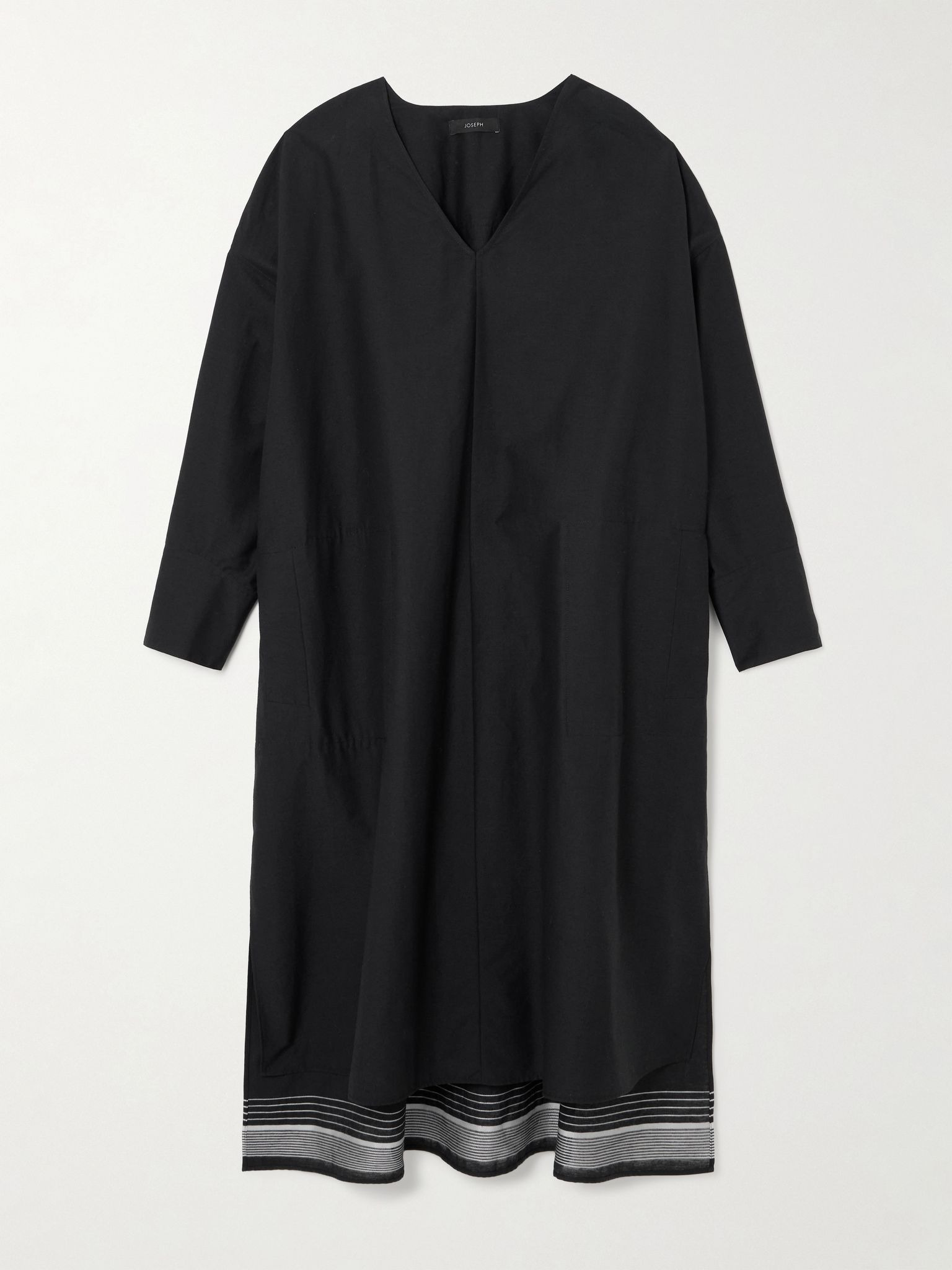 Dalamo embroidered cotton-blend midi dress Black - 1