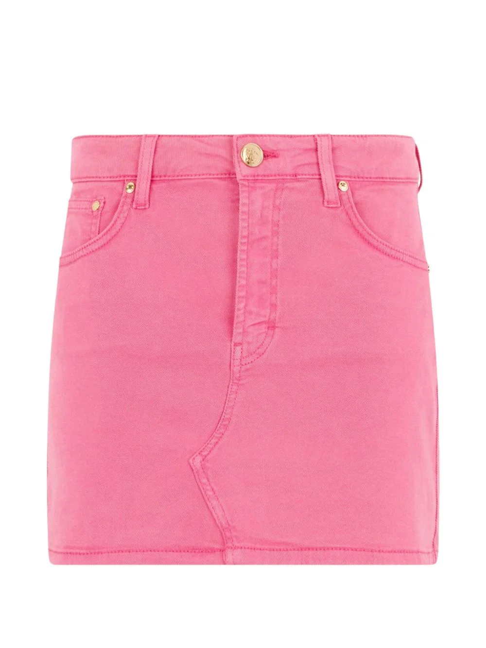 logo-patch straight mini skirt - 1
