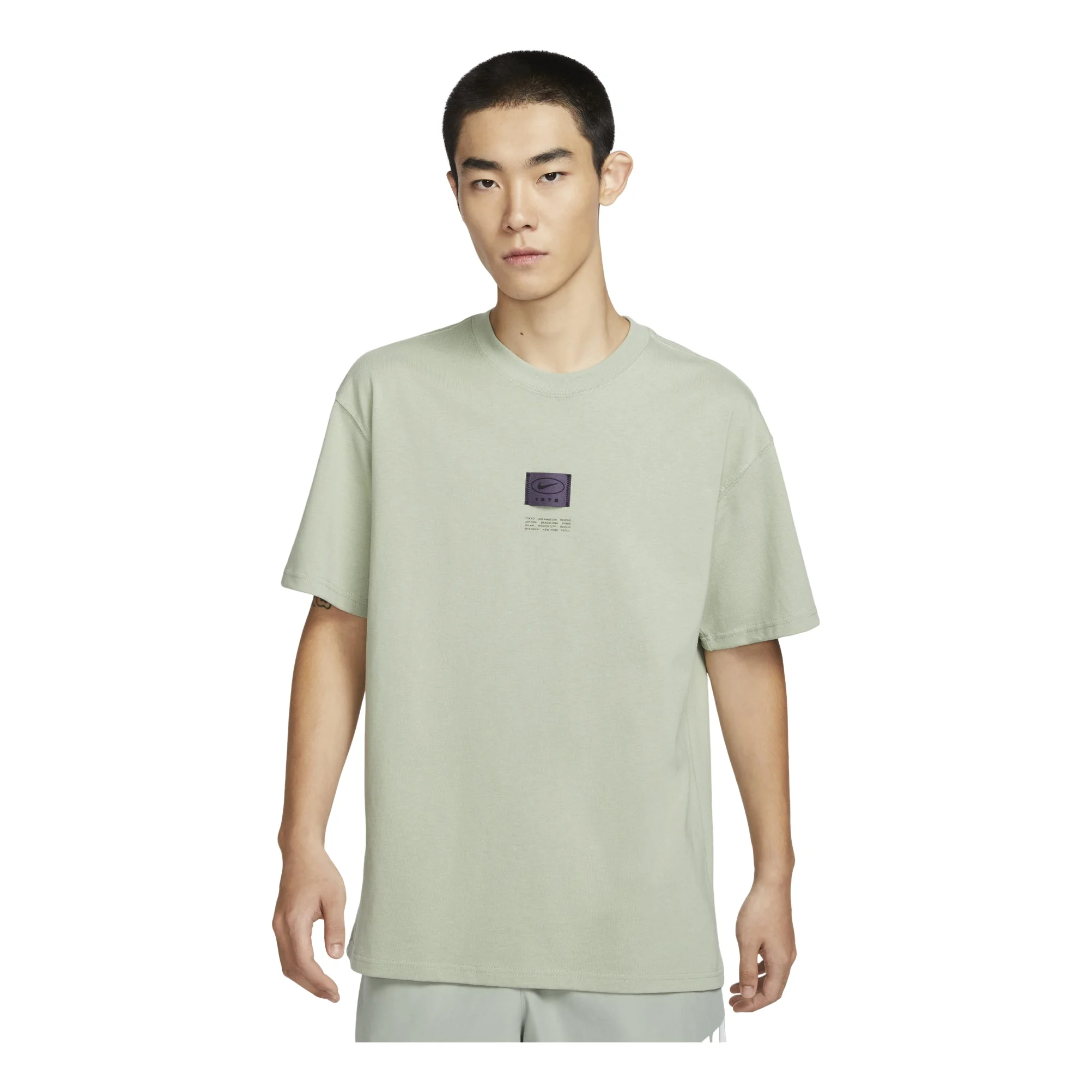 Nike Sportswear Label T-shirt Asia Sizing 'Light Green' FZ5393-370 - 1