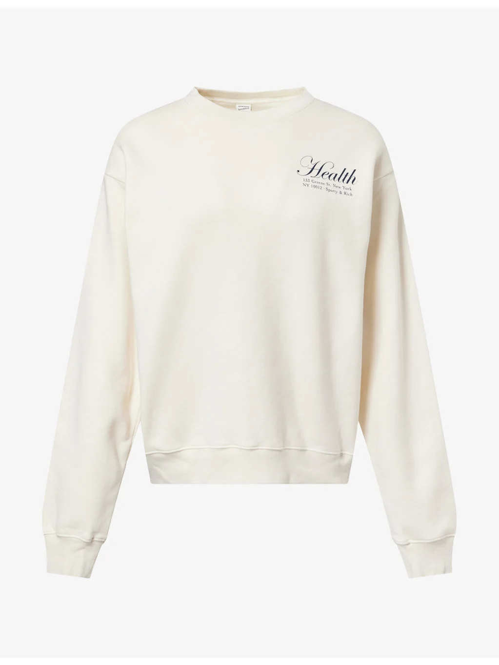 NY Health Brand-Print Cotton Sweatshirt - 1