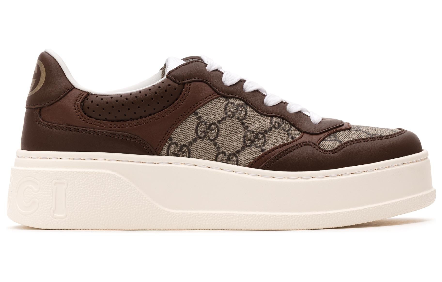 (WMNS) Gucci Leather GG Sneaker 'Light Brown' 670408-UPGA0-2348 - 2