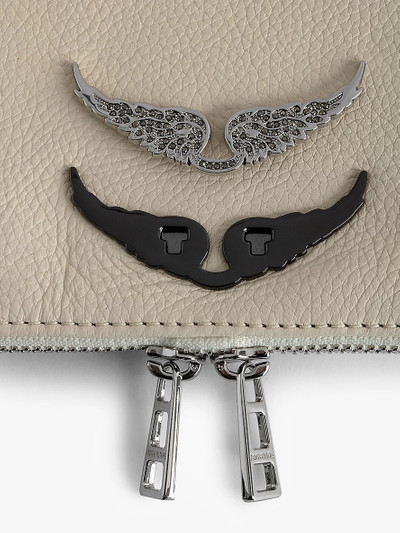 Zadig & Voltaire Rock nano wing-embellished leather shoulder bag outlook