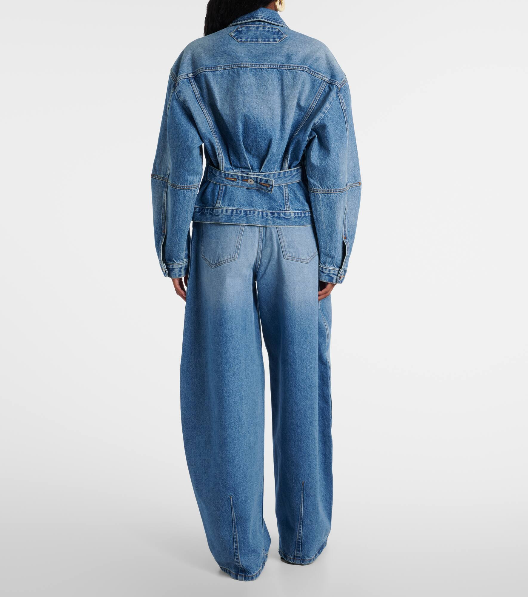 Cropped denim jacket - 3