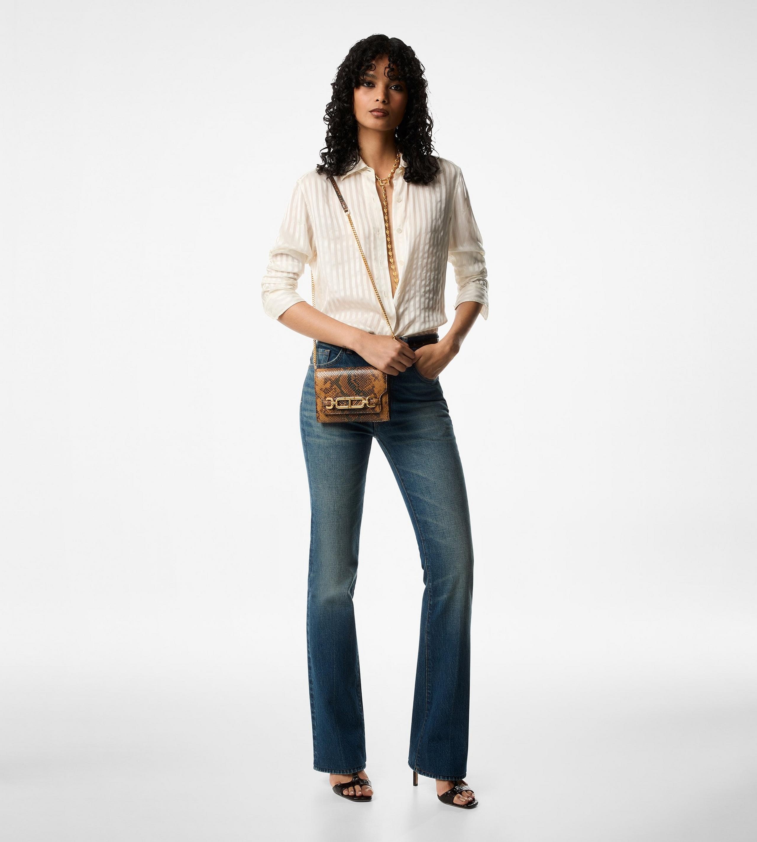 STAMPED PYTHON LEATHER WHITNEY MINI BAG - 5