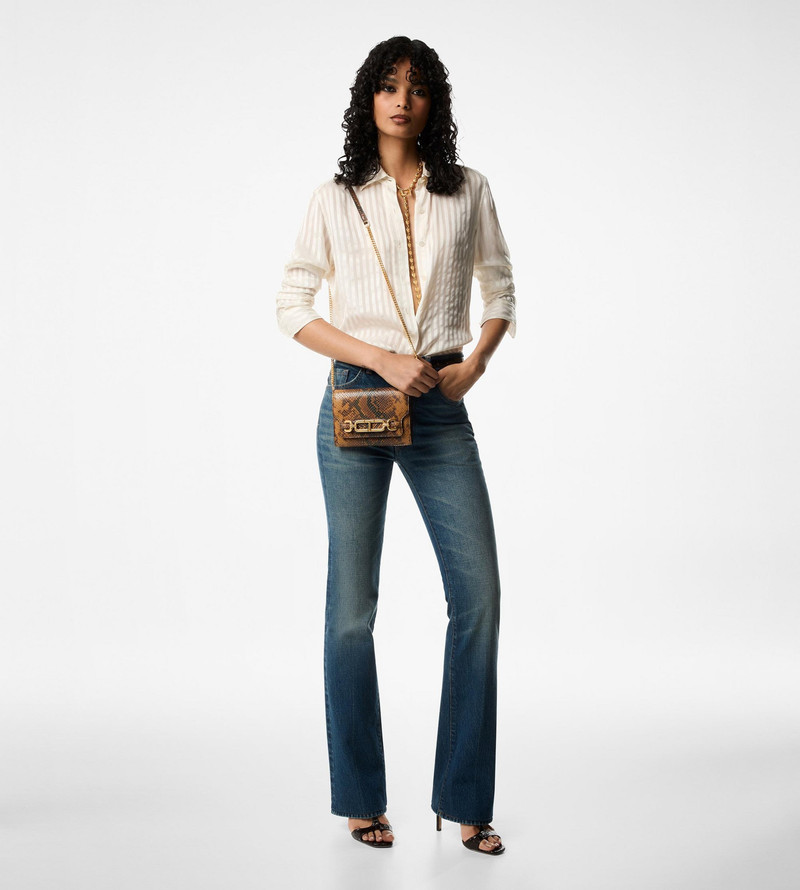 STAMPED PYTHON LEATHER WHITNEY MINI BAG 5