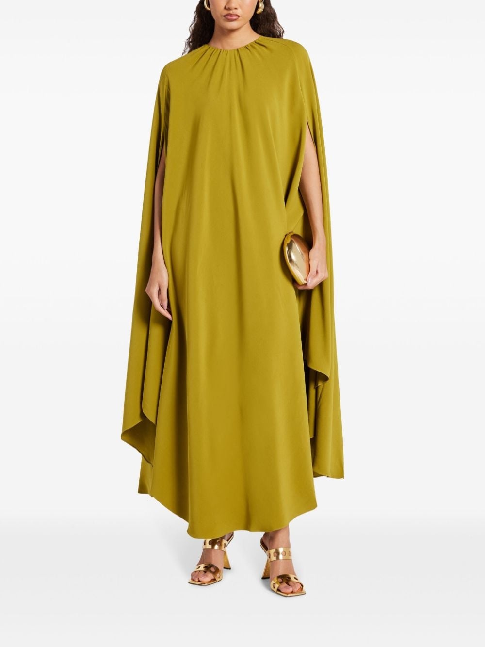 silk-blend kaftan gown - 2