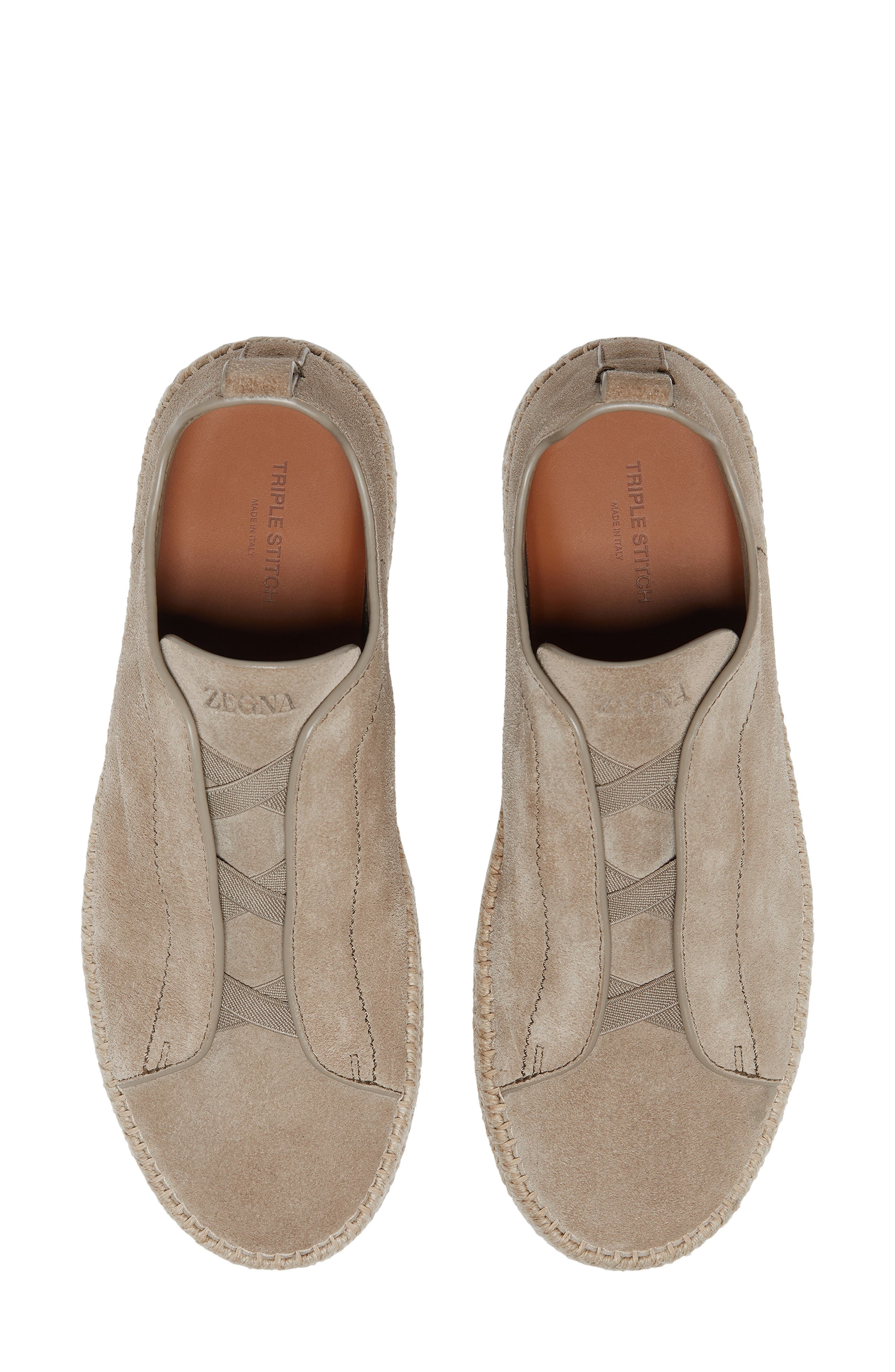 ZEGNA Triple Stitch™ Espadrille Slip-On Sneaker in Beige at Nordstrom - 3