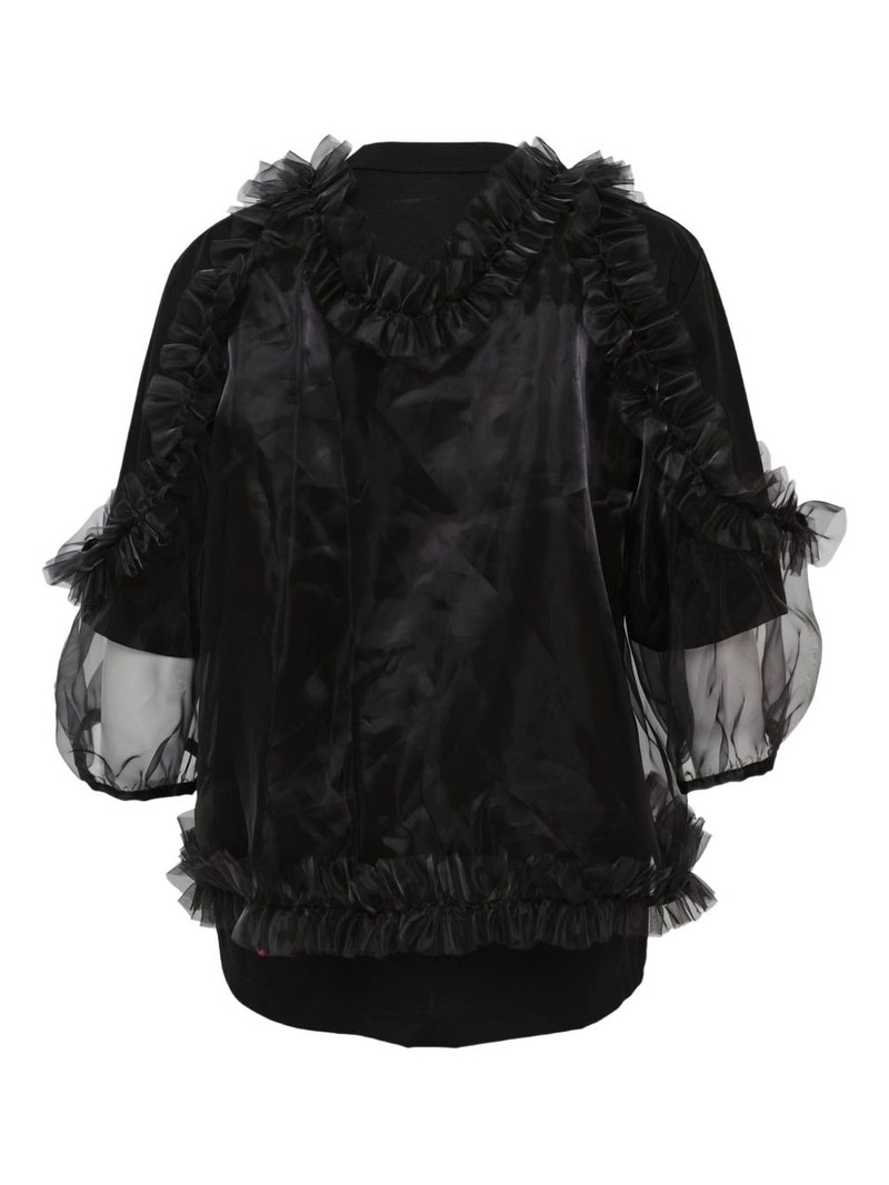 Noir Kei Ninomiya ruffled organza tee outlook