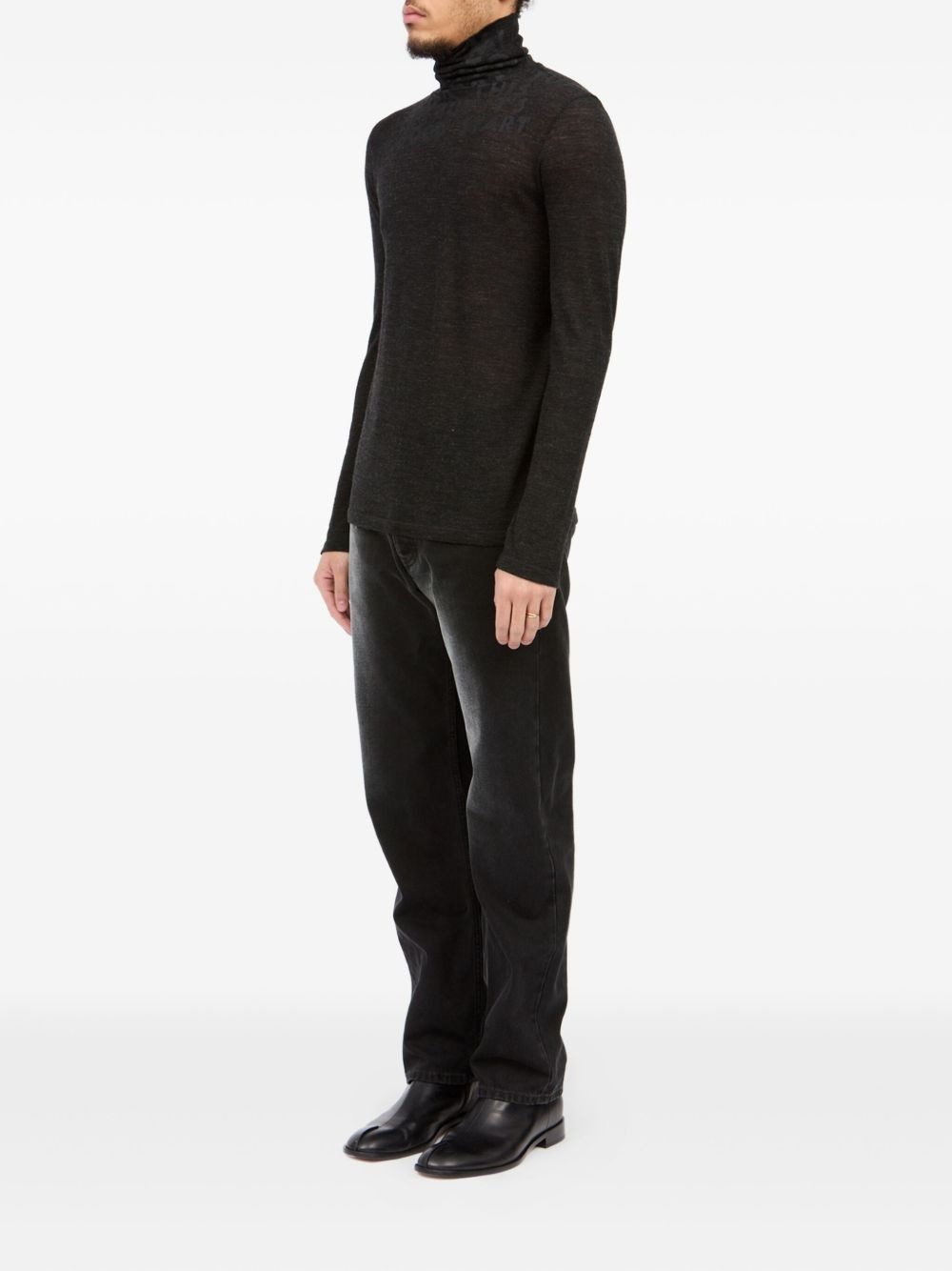 roll-neck long-sleeve top - 4
