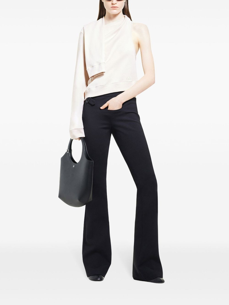 courrèges asymmetric off-shoulder sweatshirt outlook