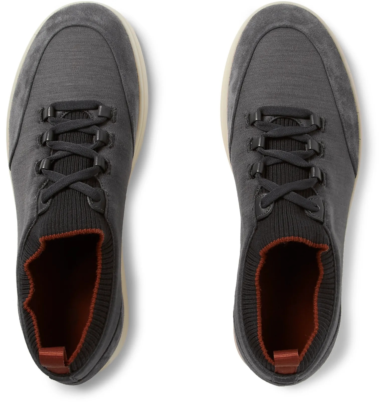 Soho Walk Suede-Trimmed Merino Wool Sneakers - 8