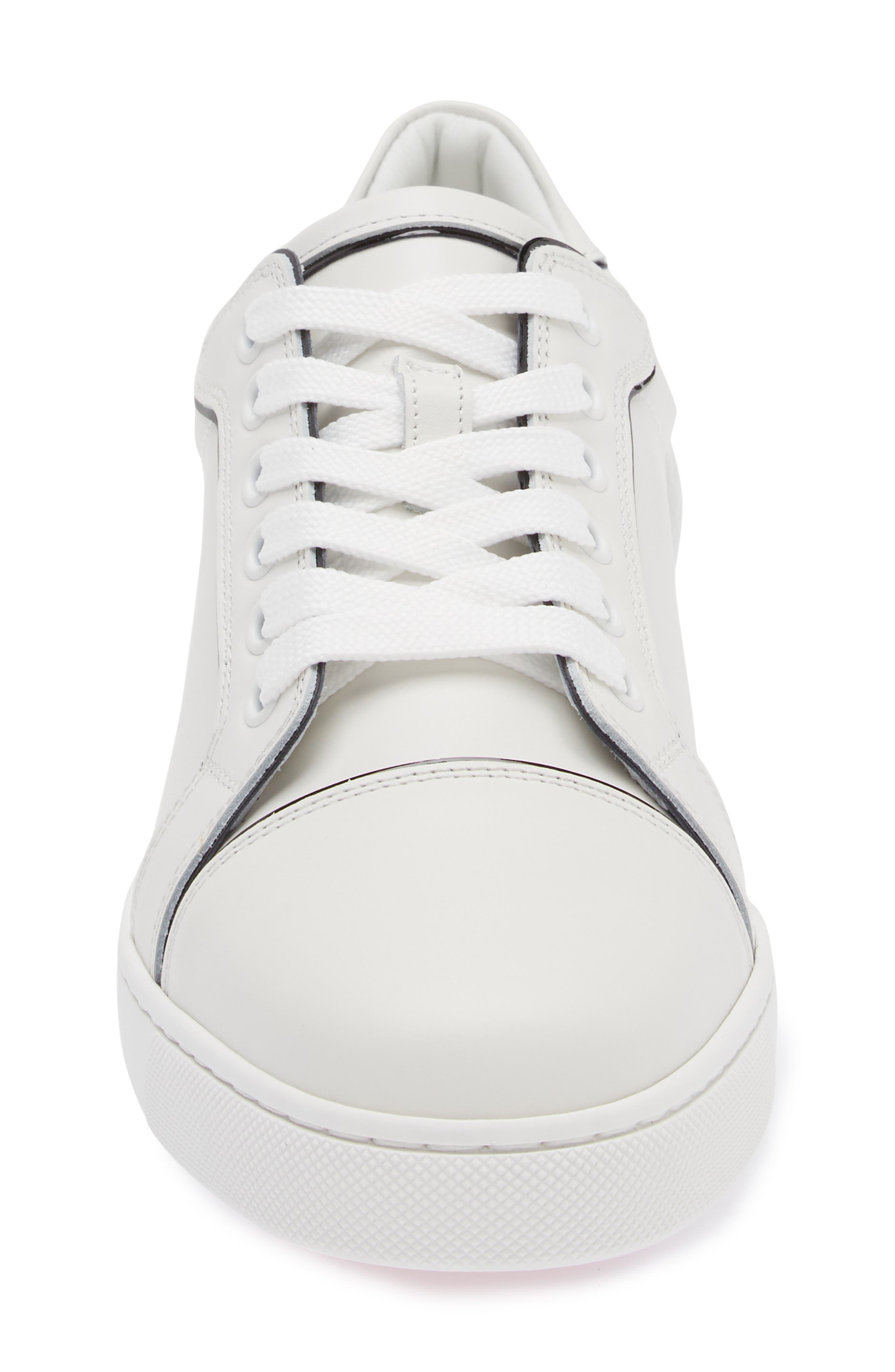 Christian Louboutin Fun Viera Low Top Sneaker in Bianco/Black at Nordstrom - 4
