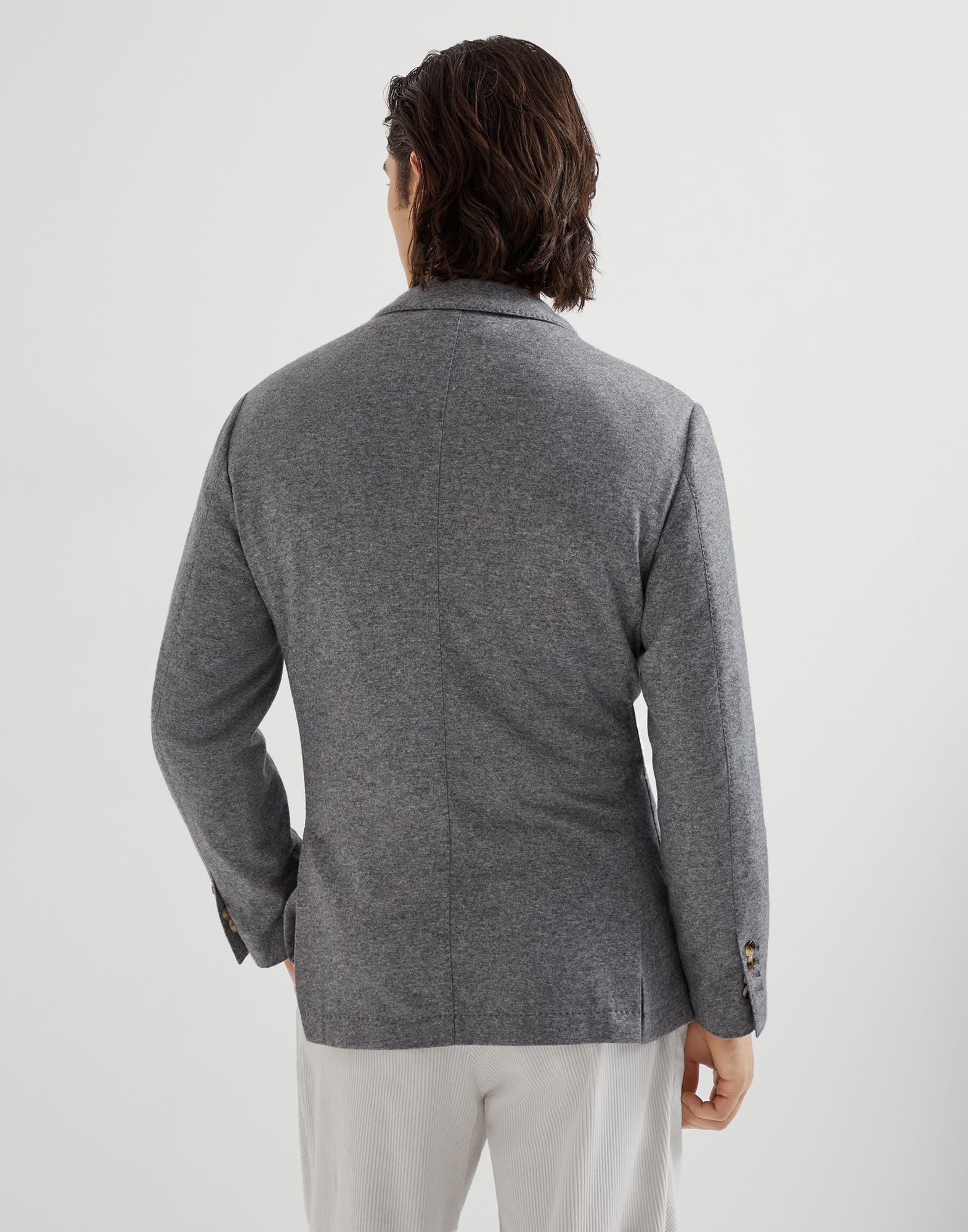 Cashmere jersey blazer with patch pockets - 2