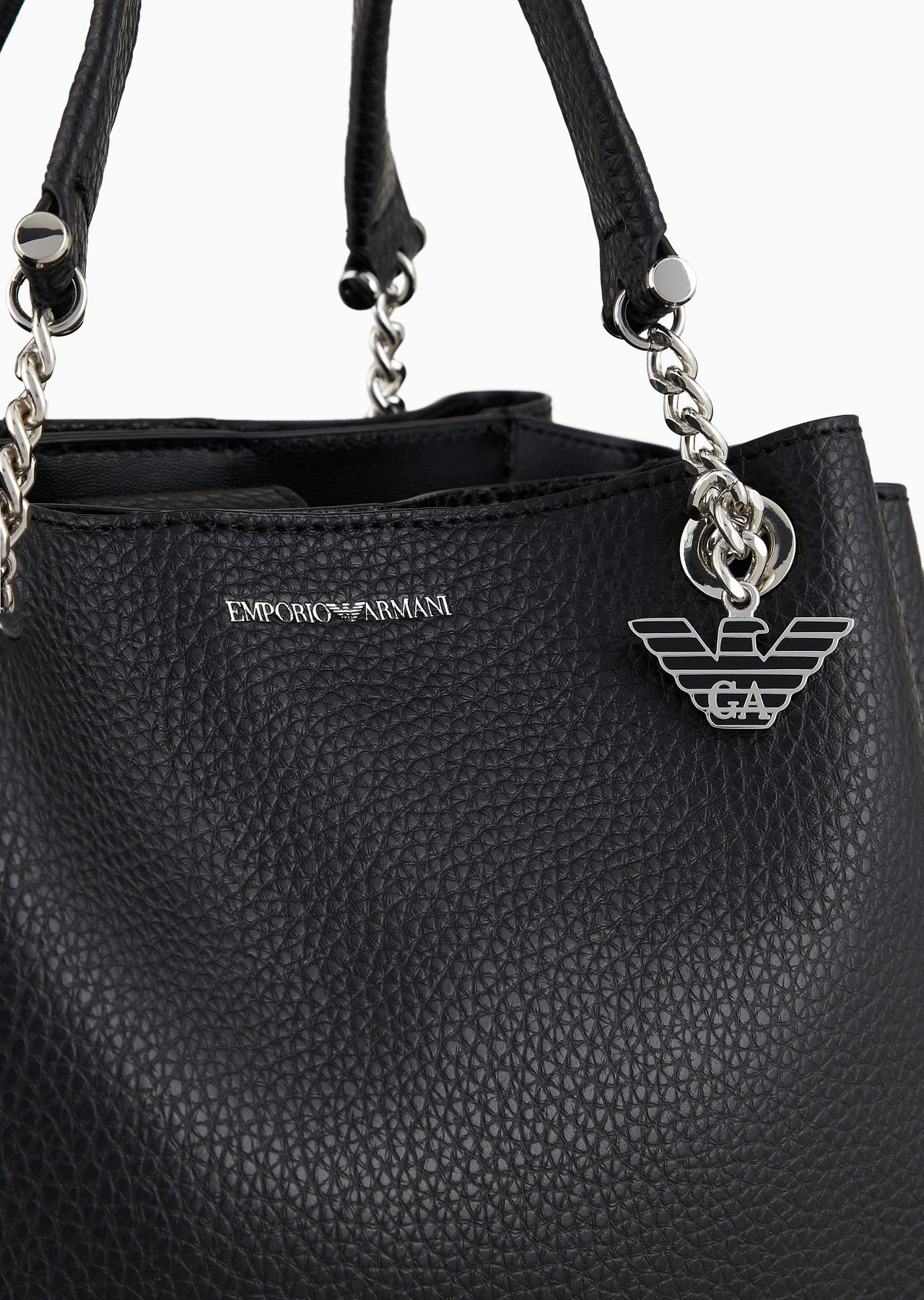 Palmellato leather-effect handbag with eagle charm - 5