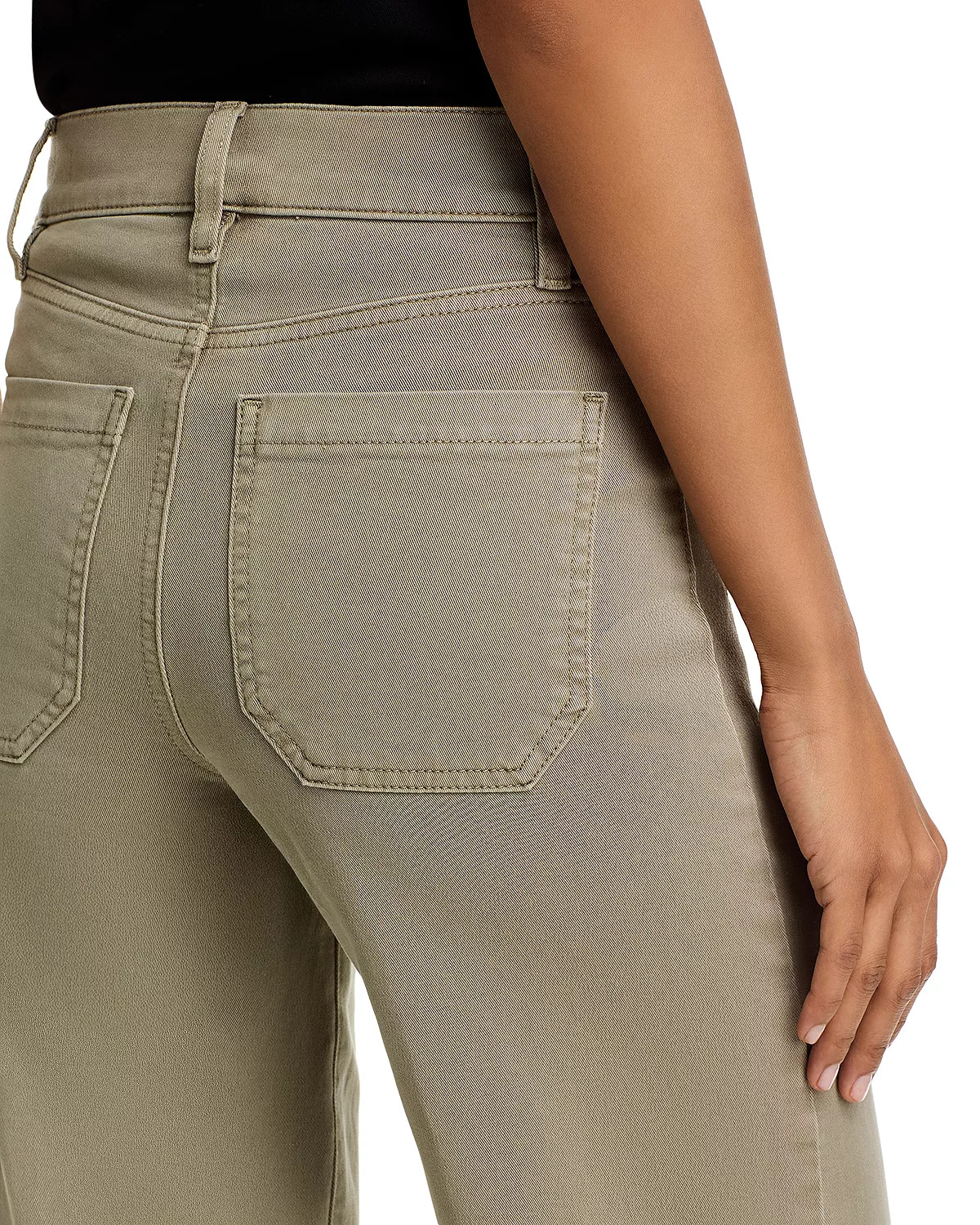Le Slim Palazzo Mode High Rise Jeans in Thyme - 5