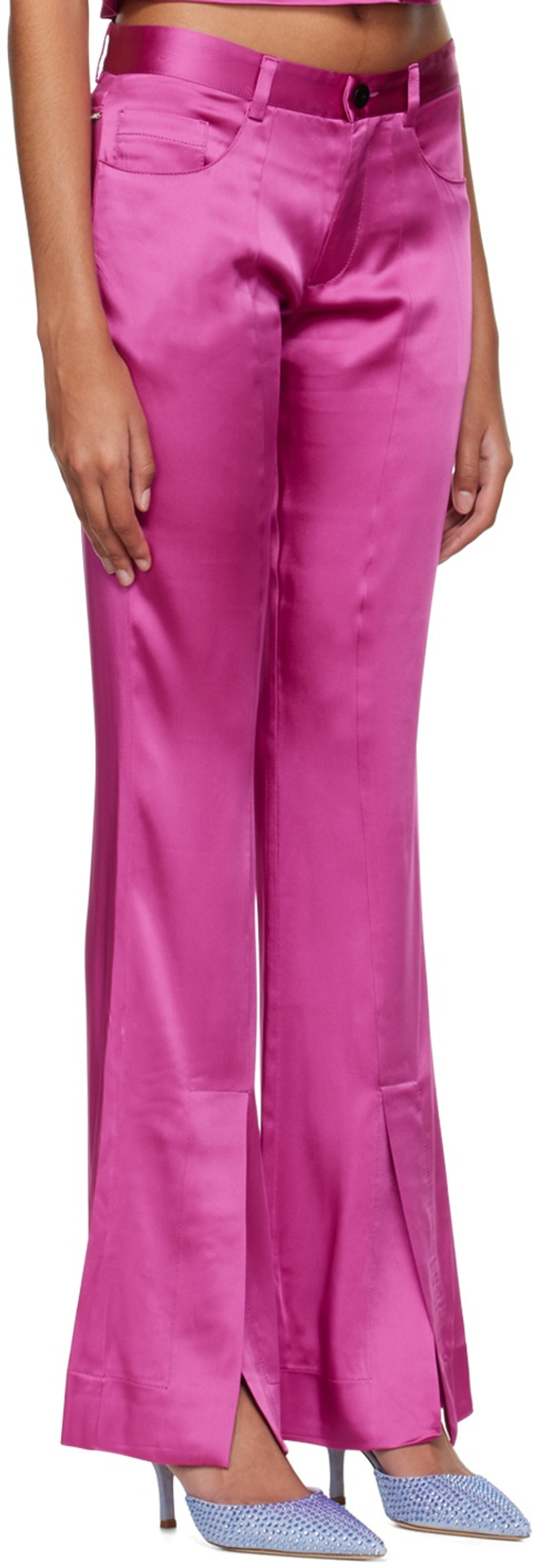 MARCO RAMBALDI Pink Flared Trousers outlook