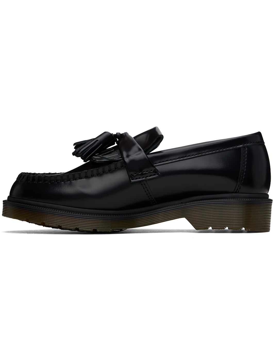 Black Adrian Smooth Leather Tassel Loafers - 3