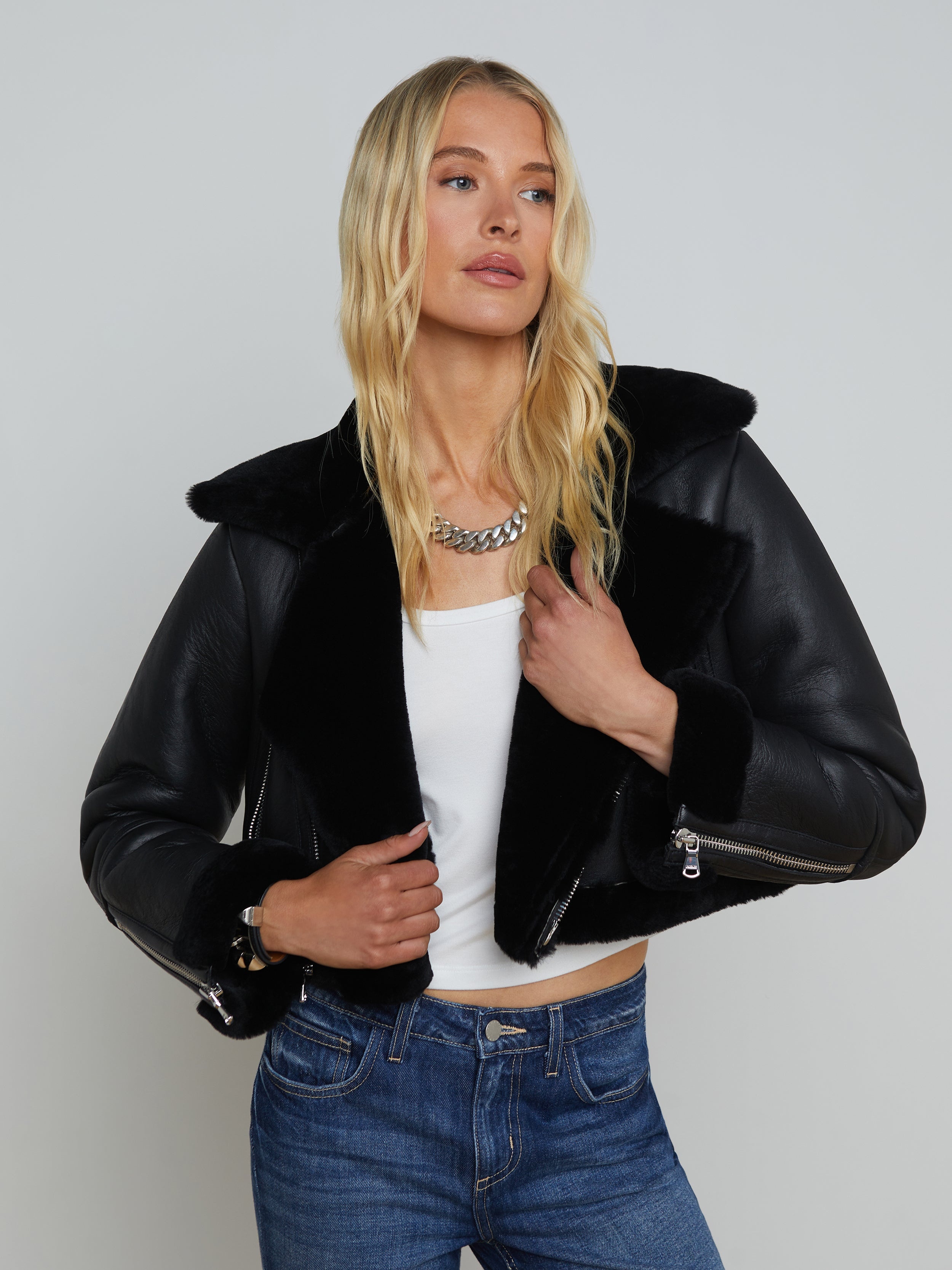 Pike Shearling Leather Jacket - 4