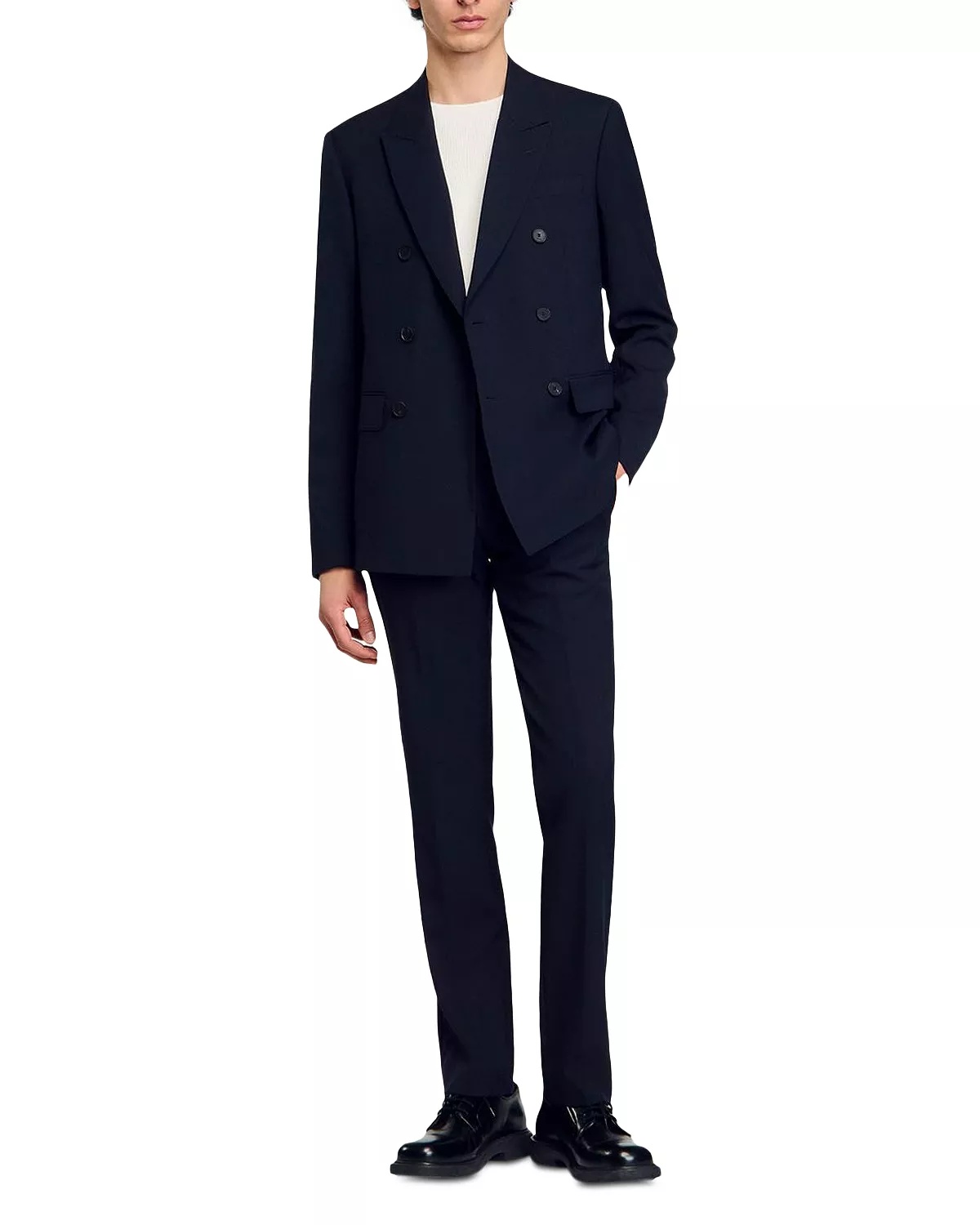 Double Breasted Suit Jacket - 3