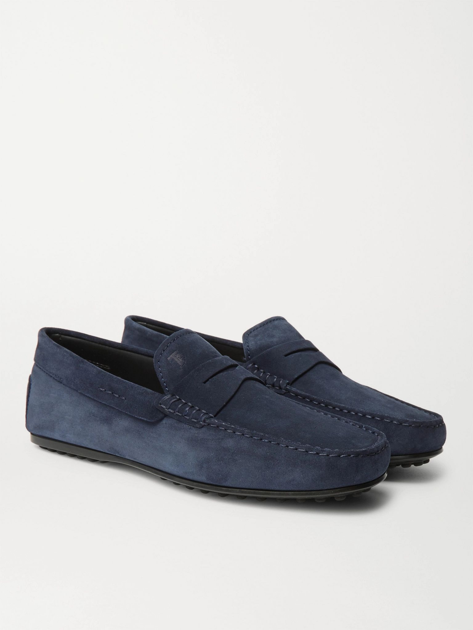 Gommino Suede Driving Shoes Navy - 3
