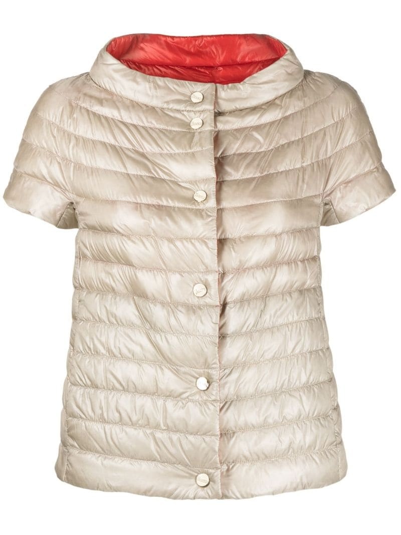 padded short-sleeve jacket - 1