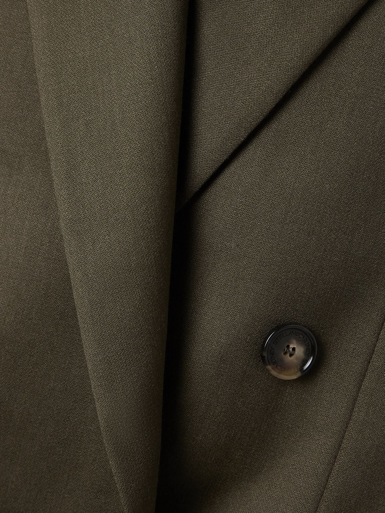 Double-breasted wool-crepe blazer Army green - 6