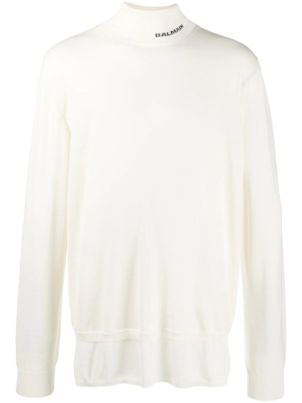 roll-neck logo jumper - 1